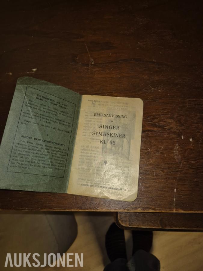 1949 2 stk eldre symaskiner - Singer symaskin og O.H.Berner