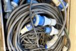2 paller med industrikabler og CEE-kontakter