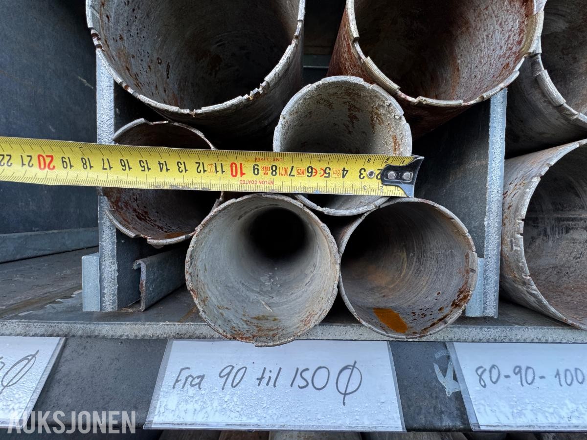 Diamant kjernebor betong / diverse dimensjoner med reol 