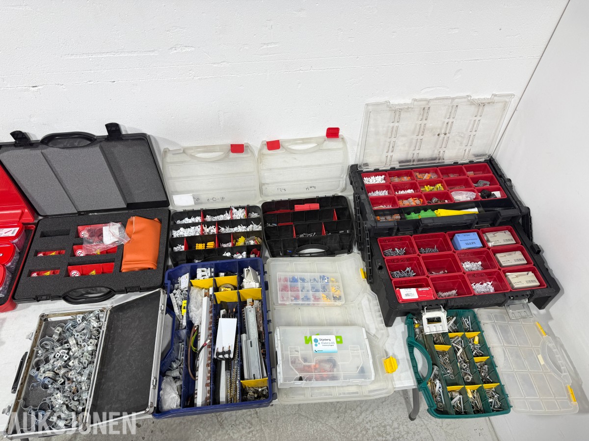 Stort parti Castor, WAGO og elektro-/installasjonsmateriell