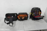 3 verktøybager med VETO PRO PAC TECH PAC og elektrikerverktøy