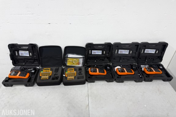 Parti Brother P-touch E110 og DYMO Rhino 4200 merkemaskiner
