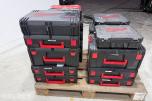 Parti Milwaukee transportkofferter og HD Boxes, uten innhold