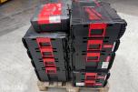 Parti Milwaukee transportkofferter og HD Boxes, uten innhold