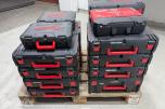 Parti Milwaukee transportkofferter og HD Boxes, uten innhold