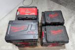 Parti Milwaukee transportkofferter og HD Boxes, uten innhold