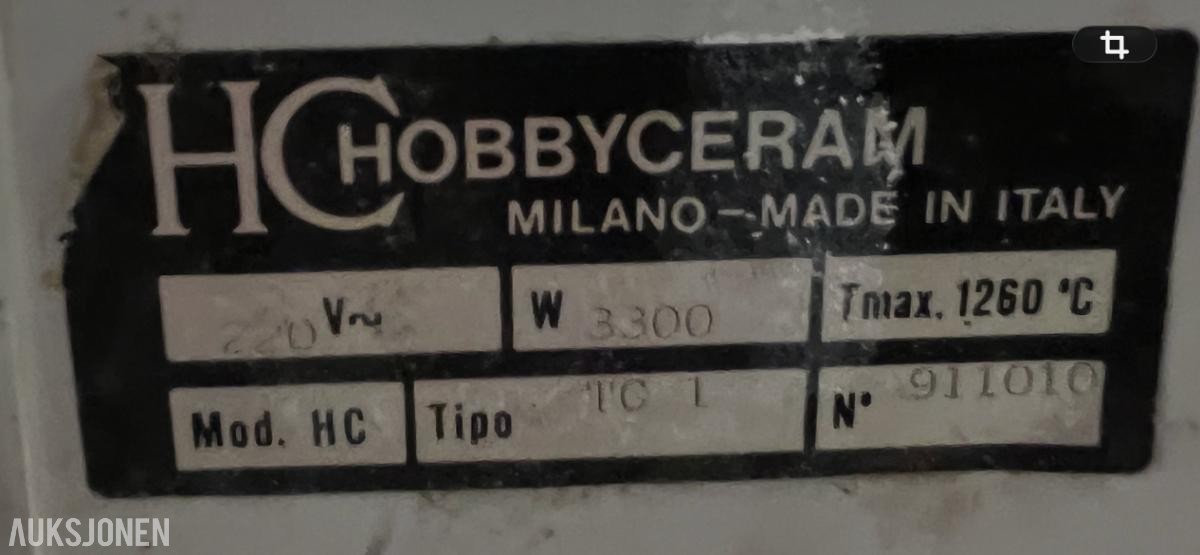 1991 Hobbyceram keramikkovn med temperaturstyring HC P13