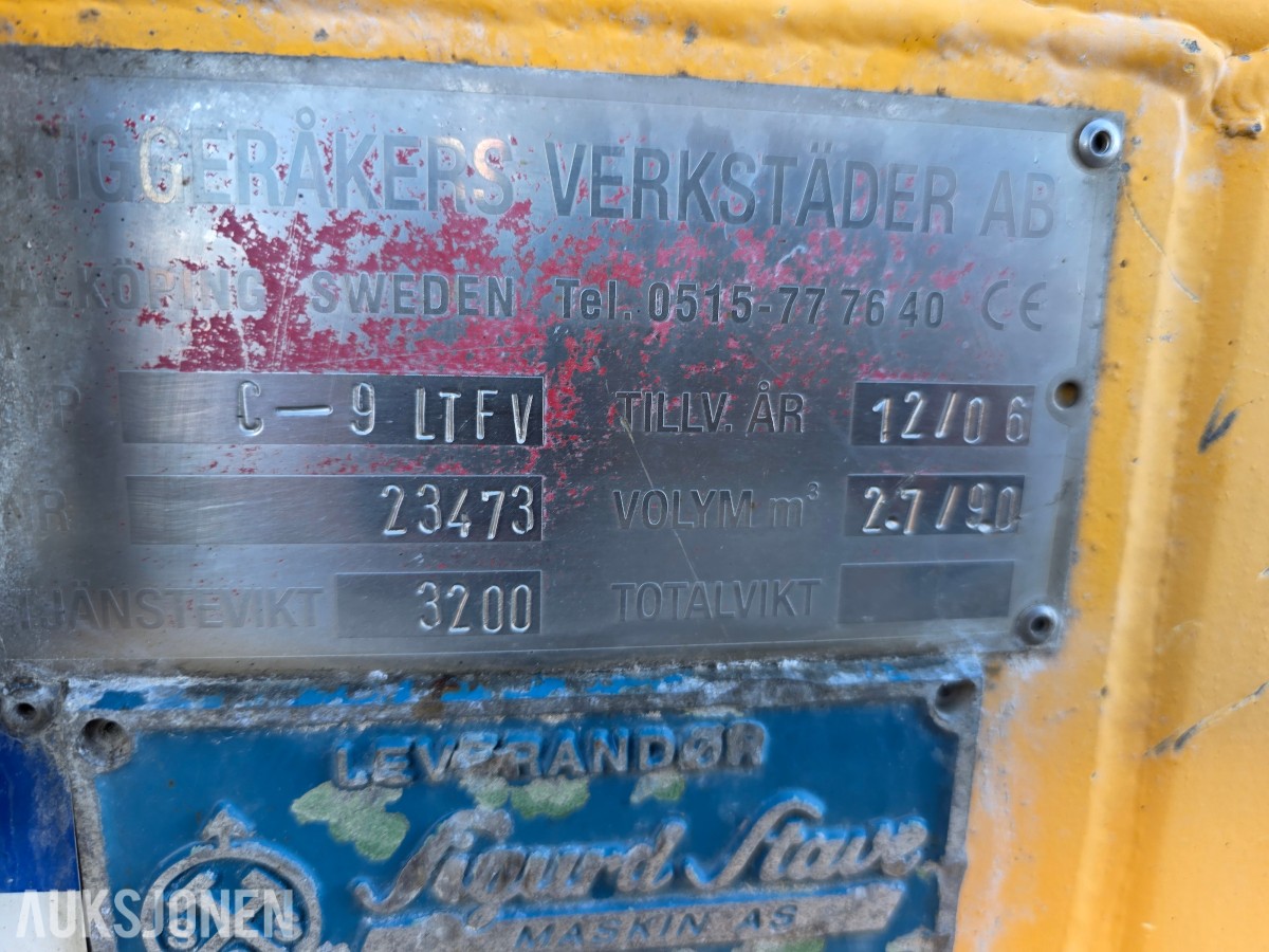2006 Falkøping C-9 LTFV mixer varmsandspreder