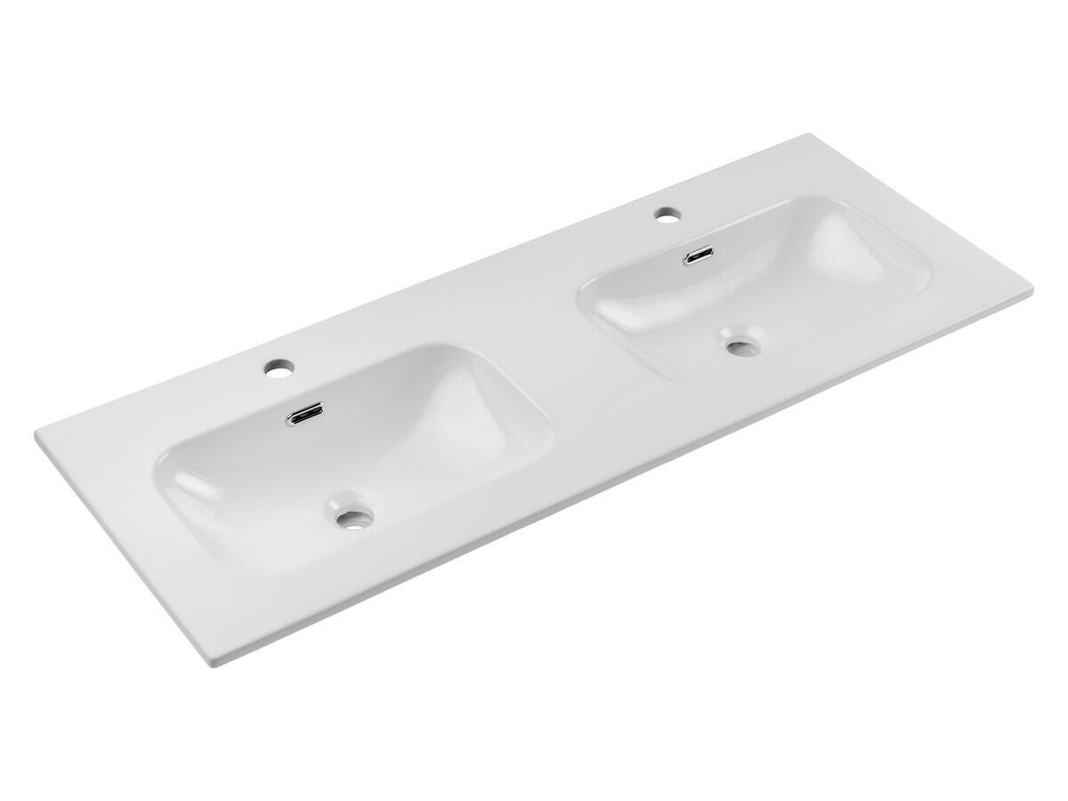 Komplett baderomsmøbelsett VIOLA CREMONA 120 cm – dobbelservant og LED-speil
