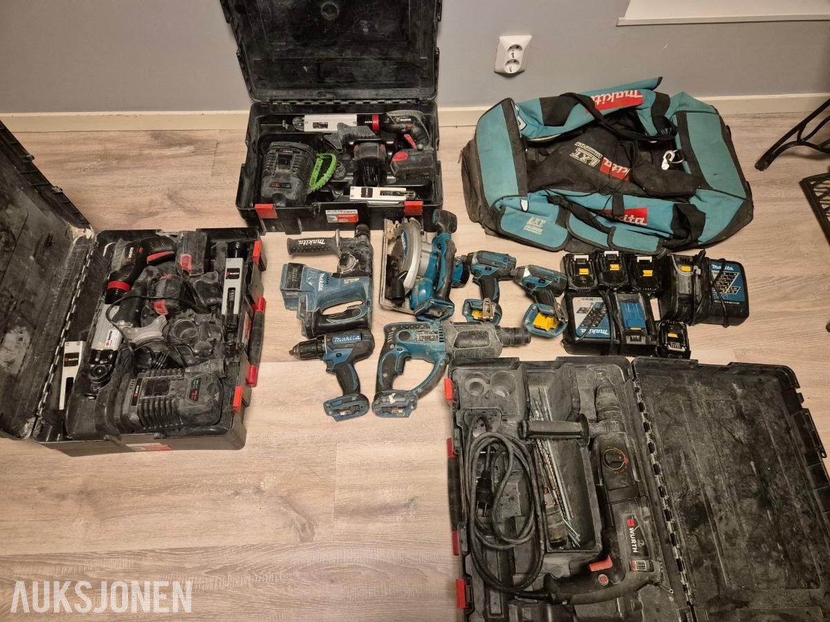 2019 parti med verktøy - Makita wurth Gipstrekker/Borhamme/drill/Slagskrutrekker/ sirkelsag