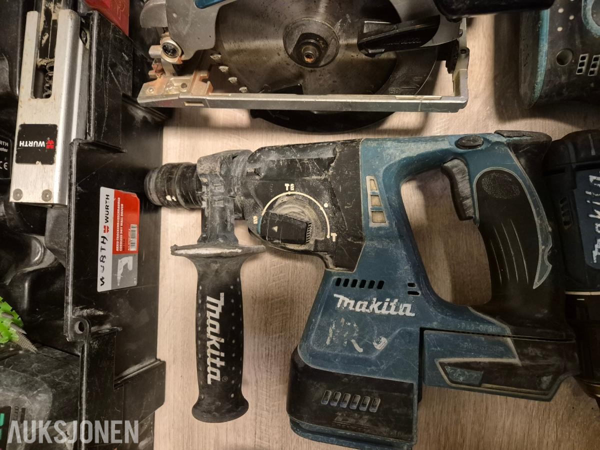 2019 parti med verktøy - Makita wurth Gipstrekker/Borhamme/drill/Slagskrutrekker/ sirkelsag