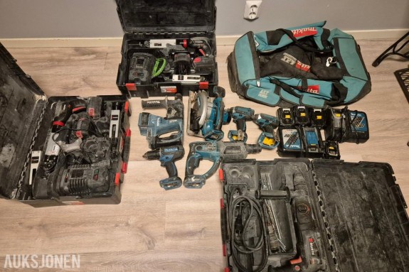 2019 parti med verktøy - Makita wurth Gipstrekker/Borhamme/drill/Slagskrutrekker/ sirkelsag
