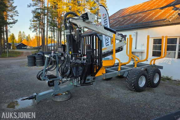 2025 Runming TR 140 tømmerhenger med TC780 7,8 m kran Utstillings modell