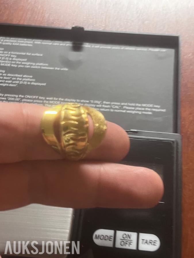21 karat Gullring