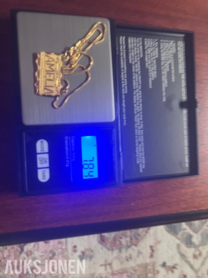 21 karat Gullsmykke med anheng
