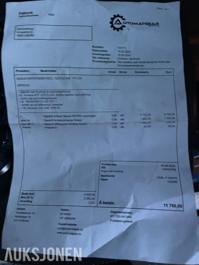 2013 Nissan Pathfinder 3.0 D 4X4, Reparasjonsobjekt