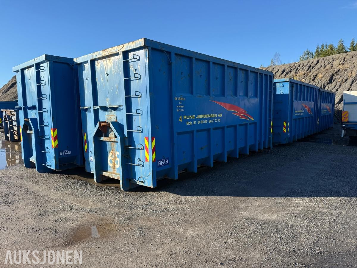 5 stk. BFAB krokcontainere, 2017–2021-modeller, selges samlet.