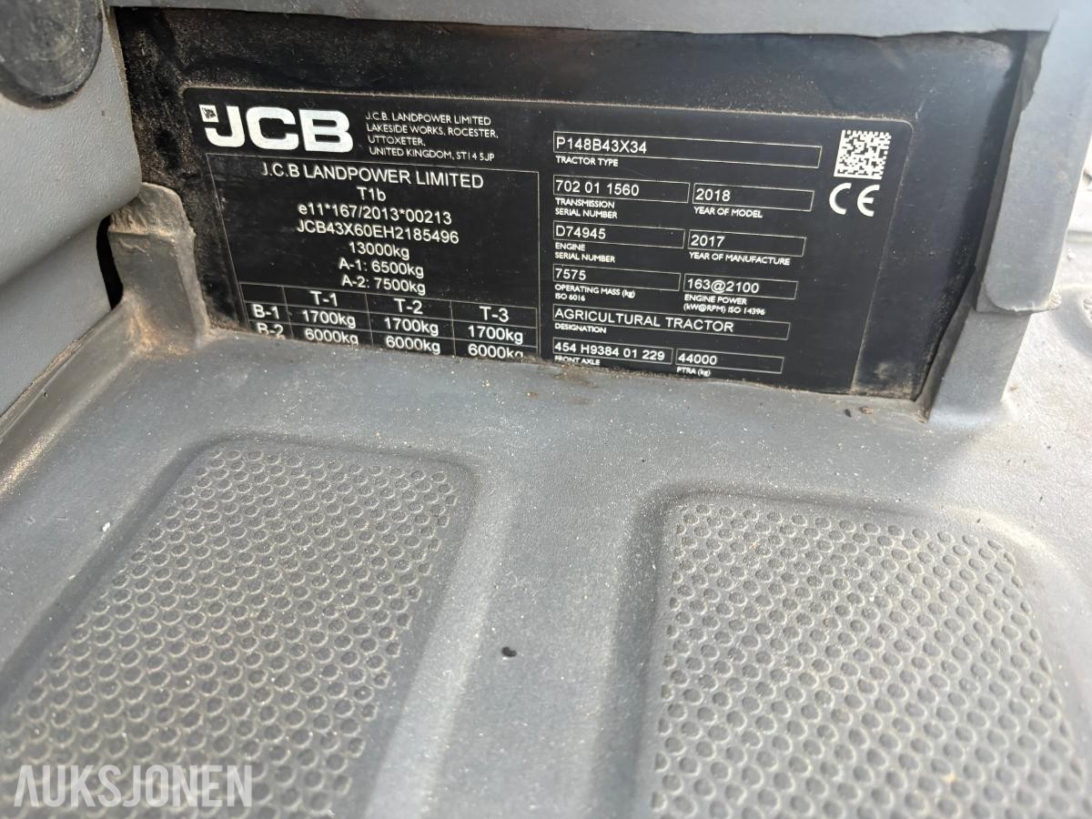 2018 JCB Fastrac 4220 Front Pto 6505 timer