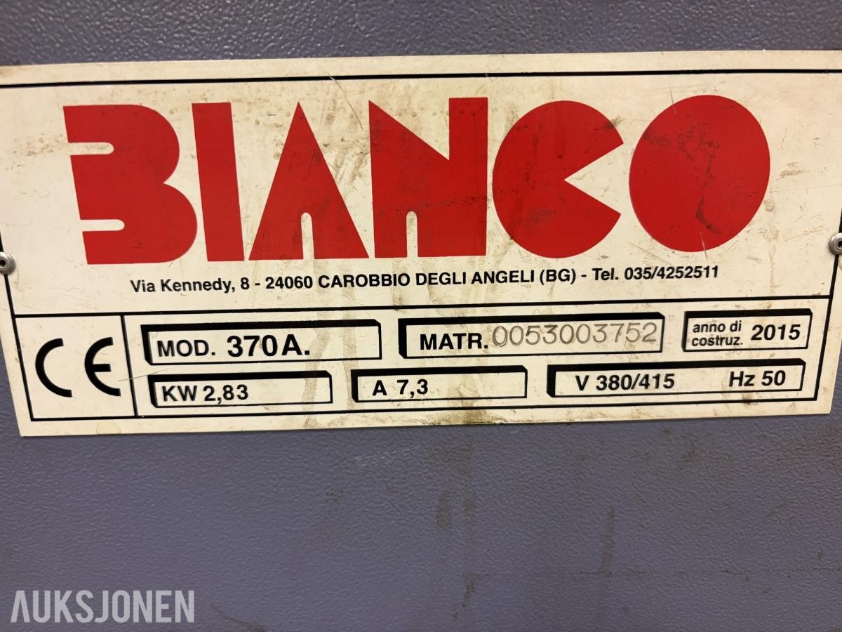 2015 Bianco 370 A automatisk båndsag med rullebord