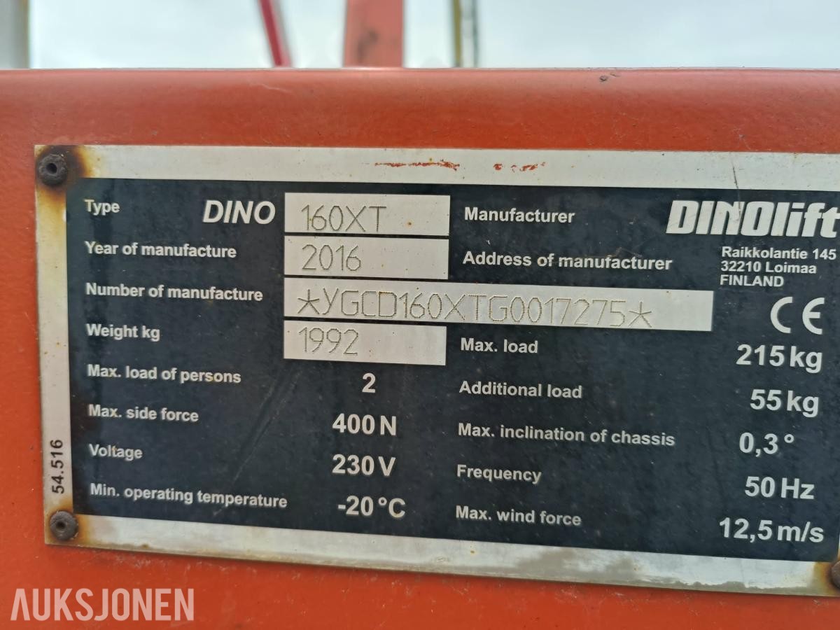 2016 Lift - Dino 160xt - IKKE MVA