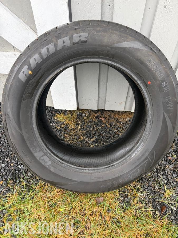 4 stk - nye Radar 255/60-18 Sommerdekk