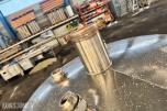 Stående rustfri syrefast tank med ventiler
