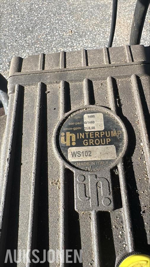 Høytrykksvaskeraggregat med Interpump WS102 og Nicolini 4 kW motor