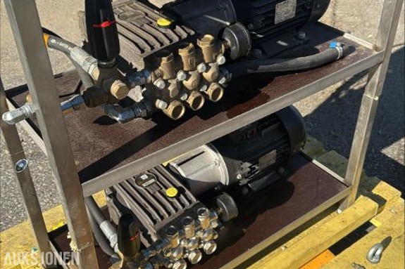 Høytrykksvaskeraggregat med Interpump WS102 og Nicolini 4 kW motor