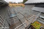 10 stk IBC ved bur, ca 1200 liter pr enhet