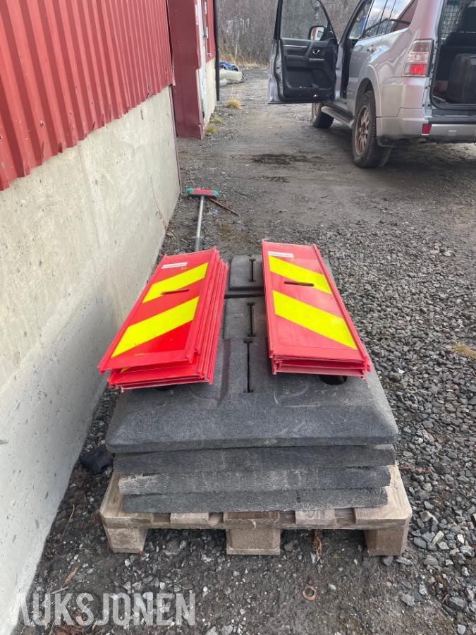 Zebraflex kantmarkører 10 STK - med fot