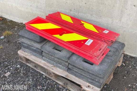 Zebraflex kantmarkører 10 STK - med fot