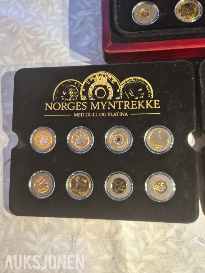 Norges myntrekker - komplett Samlesett