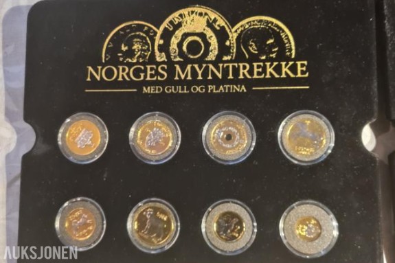 Norges myntrekker - komplett Samlesett
