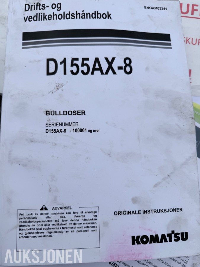 2017 Komatsu D155AXi-8 Bulldoser med 4916 timer 