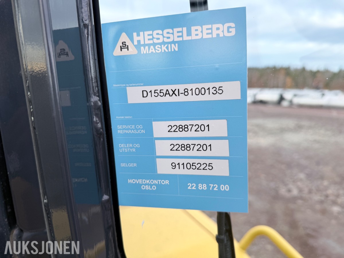 2017 Komatsu D155AXi-8 Bulldoser med 4916 timer 