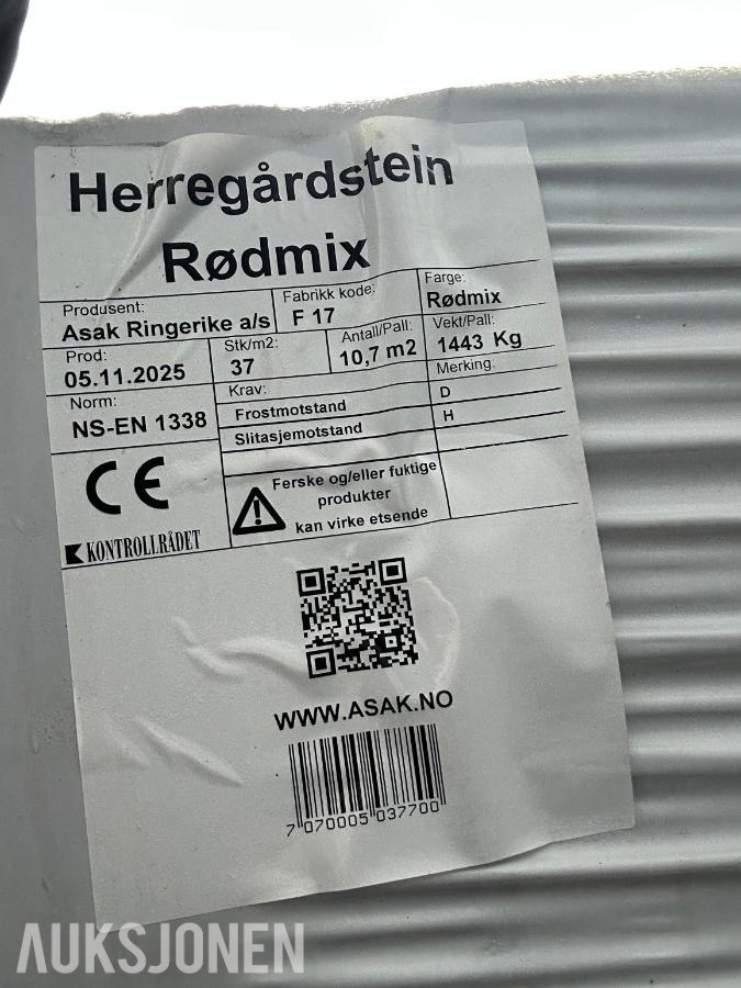 Herregårdstein Rødmix asak