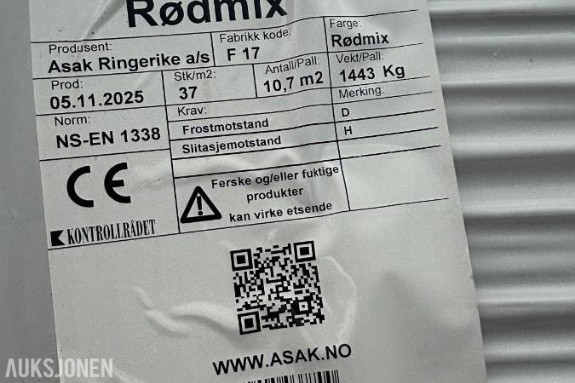 Herregårdstein Rødmix asak