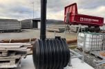 Mannskapsbrakke,jets toalett og tilhørende tank
