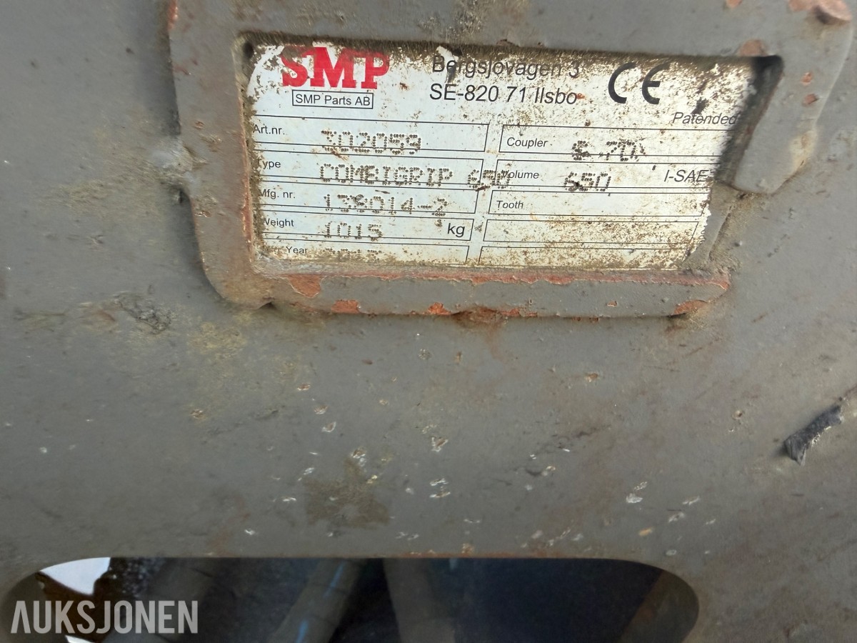 SMP skuffe med steinklype, S70-feste