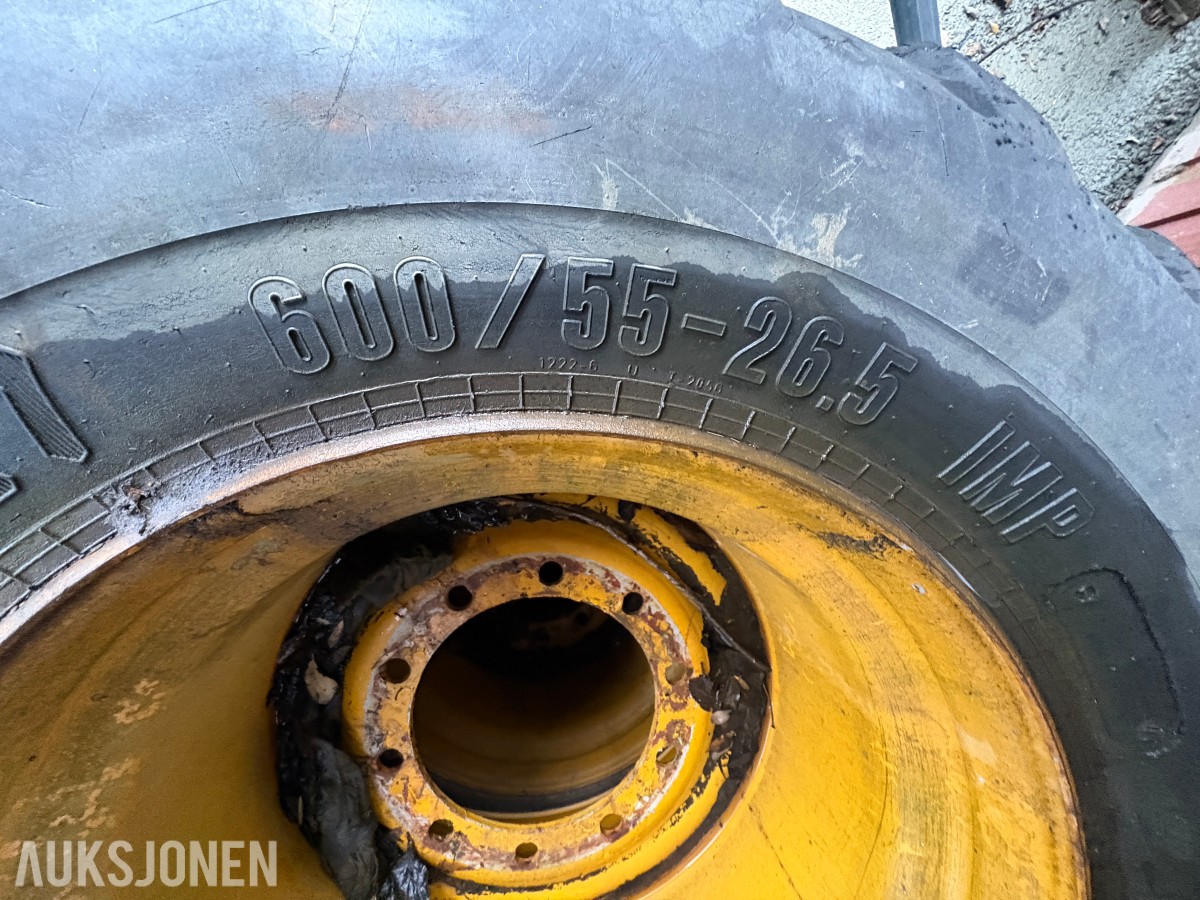 Hydrema 4 stk. hjul - 600/55-26.5