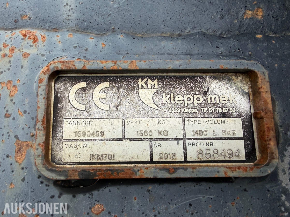 Klepp mek. Graveskuffe 1400 liter / S70 