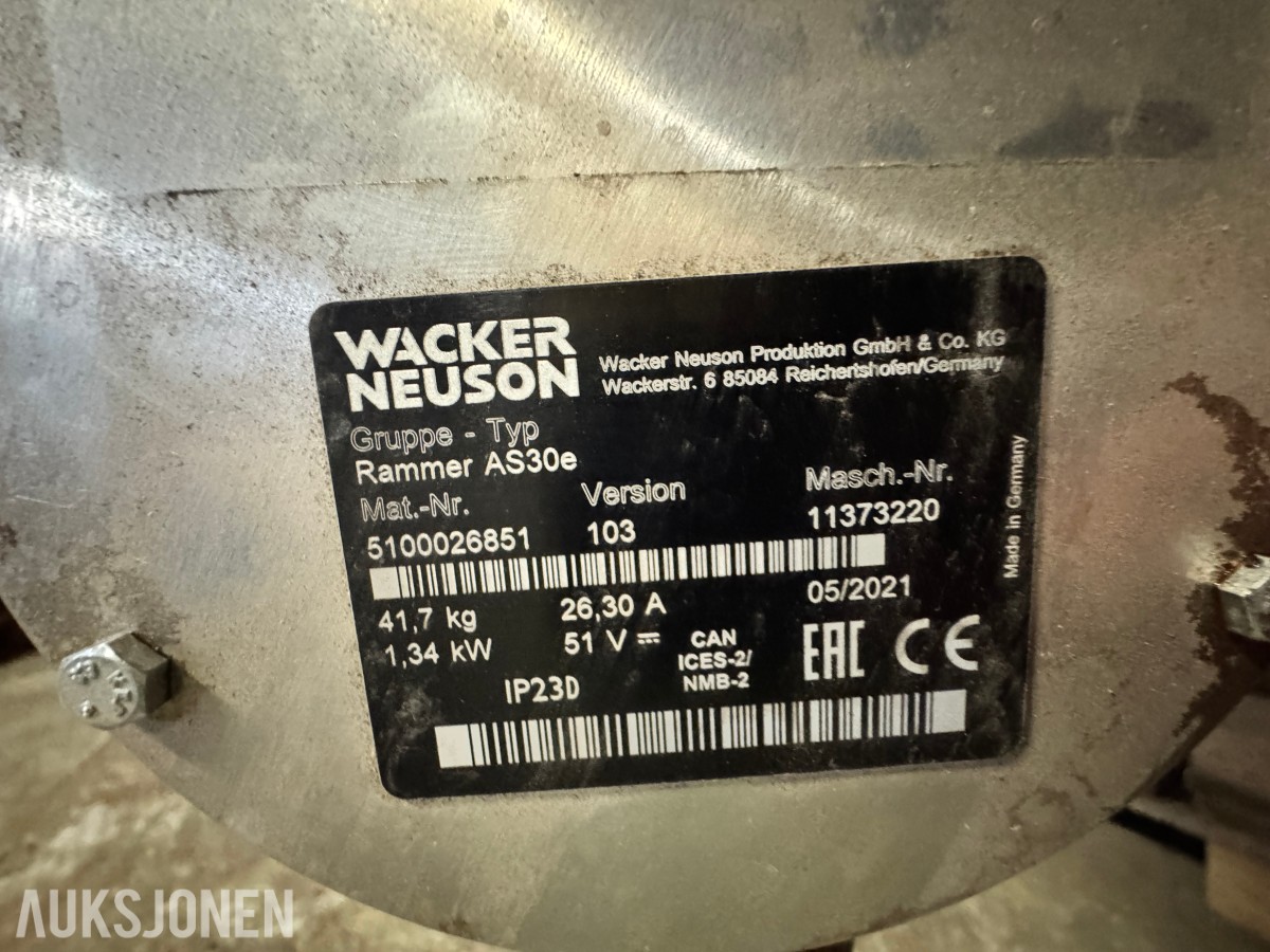 2021 Wacker Neuson AS30e - Elektrisk vibrostamper