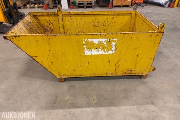 Avfallscontainer for kran 100 cm x 200 cm x 80 cm