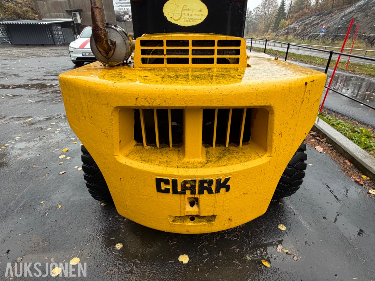 1982 Clark C500-Y35D Gaffeltruck, hydr gaffelspredning, tilt