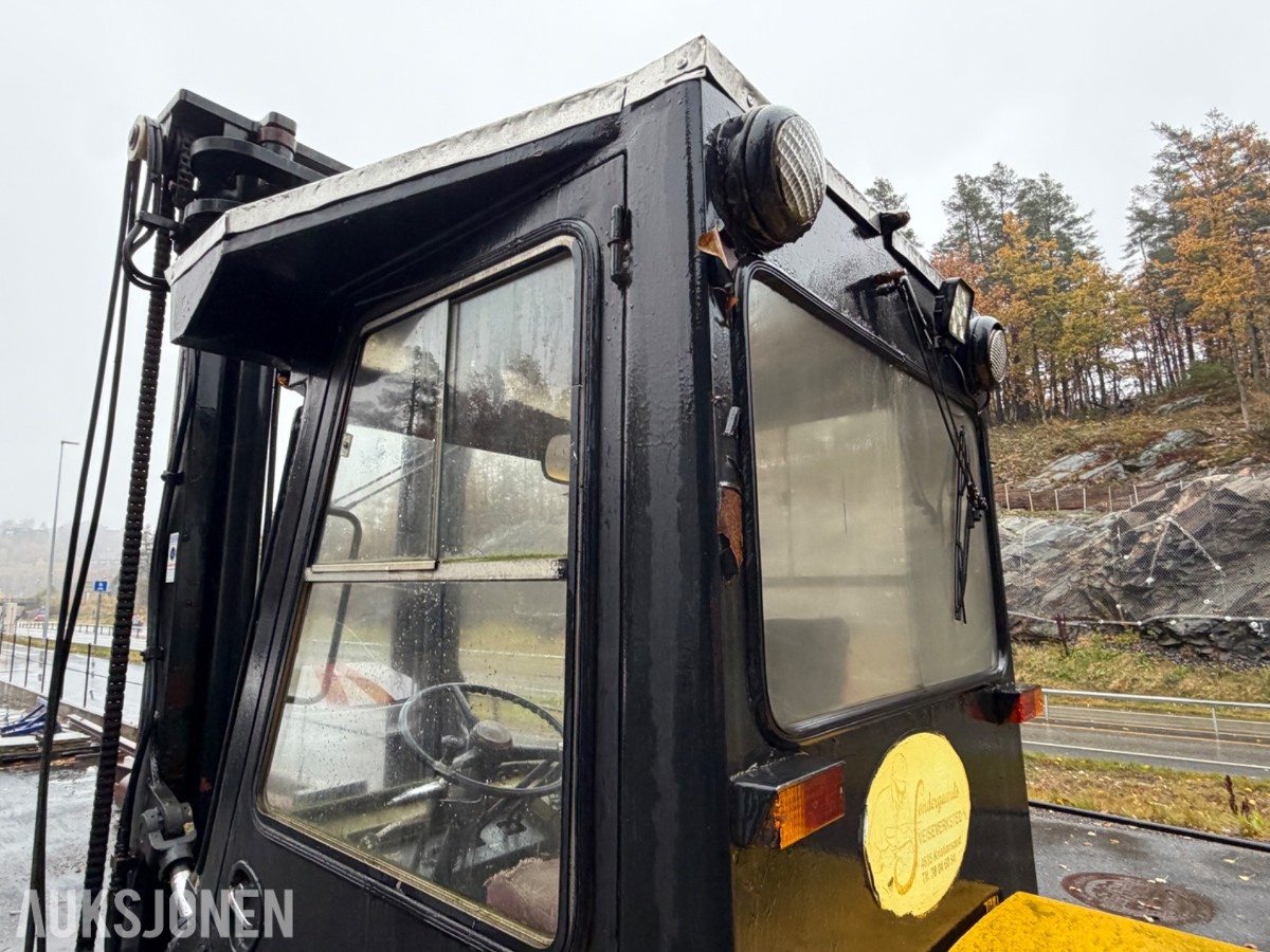 1982 Clark C500-Y35D Gaffeltruck, hydr gaffelspredning, tilt