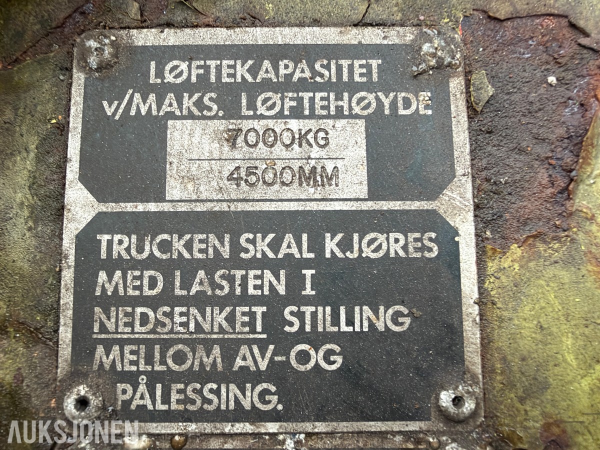 1982 Clark C500-Y35D Gaffeltruck, hydr gaffelspredning, tilt