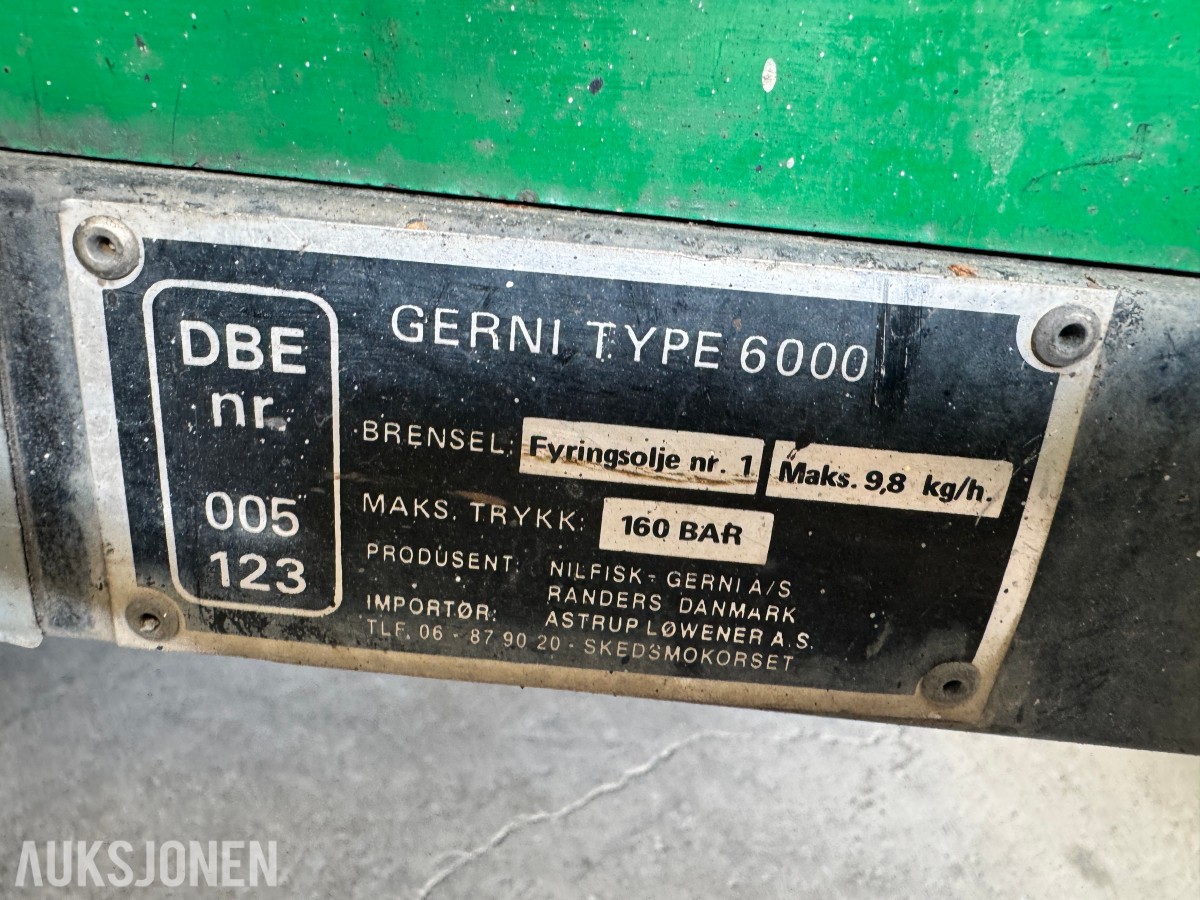 1992 Gerni G6000 varmtvanns høytrykksspyler 230V 3-fas