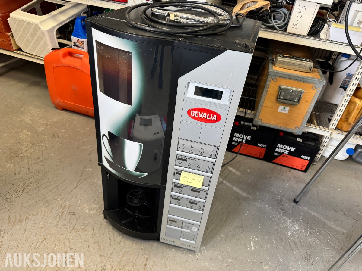 Gevalia kaffemaskin 230 v med vanntilkobling