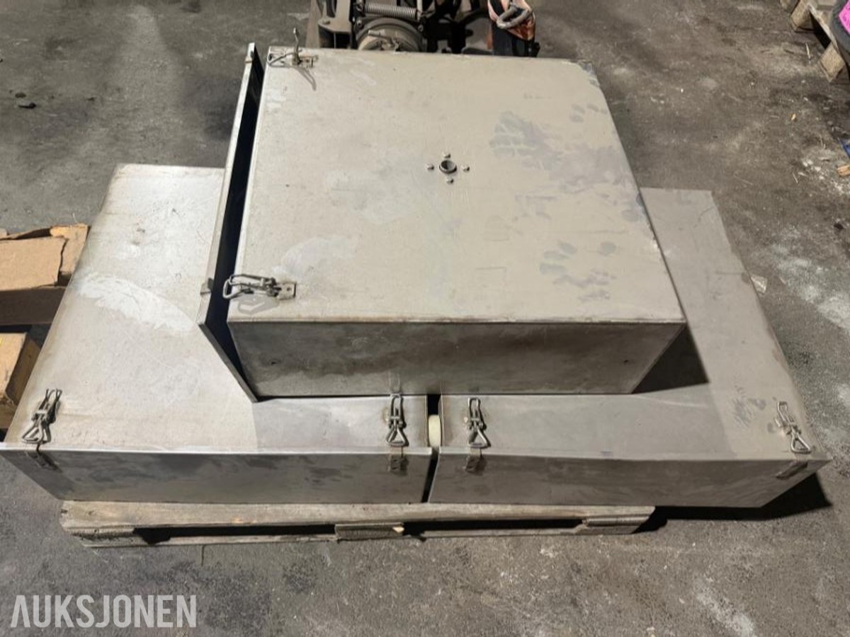3 x Rustfrie skap med trommel
