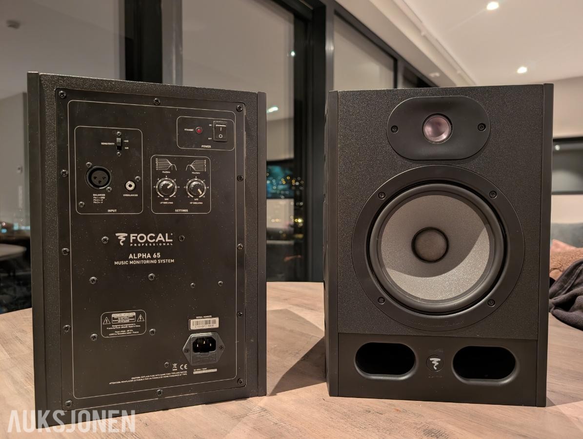 2 stk Focal Alpha 65 studiomonitorer
